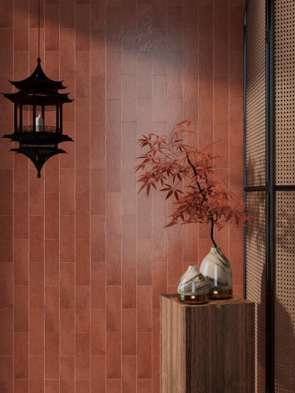 Gạch thẻ Porcelain mờ lượn KT 75x230mm mã LNA752307M