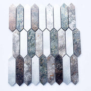 LPD2202 Gạch ốp tường khảm nhôm hình lục giác dài hiện đại trang trí nội thất phòng bếp phòng tắm phòng khách - Daisan Store