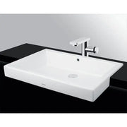 Chậu rửa mặt cao cấp lavabo bán âm bàn LW646JWFW LW646JW-F#W