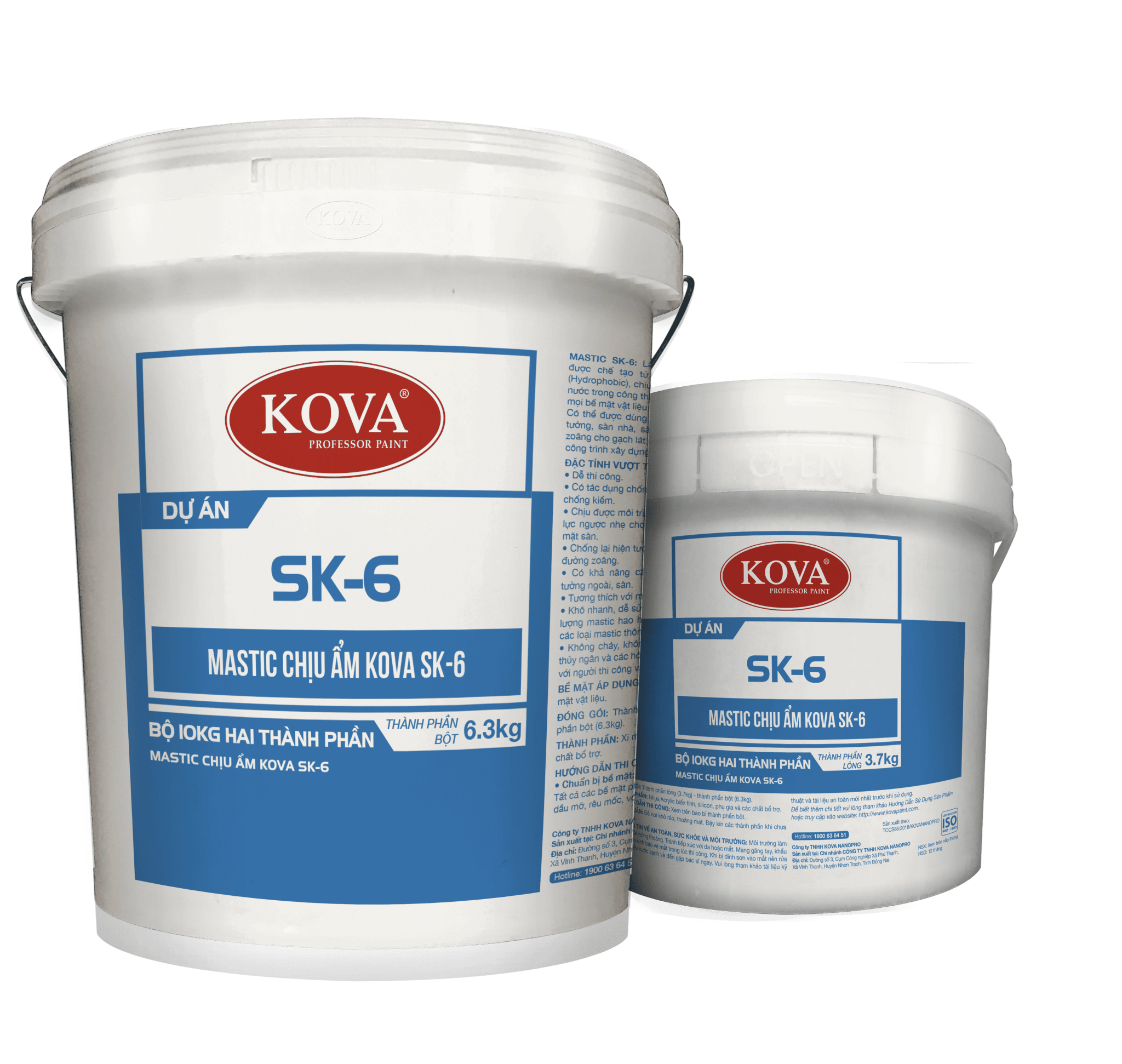 Mastic chịu ẩm KOVA SK6 10KG / Bộ - Daisan Store