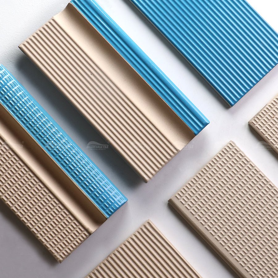 Mẫu Gạch Góc Bờ Hồ Bơi Loại Chuẩn Fina Mạ Men 115x240mm - Daisan Store