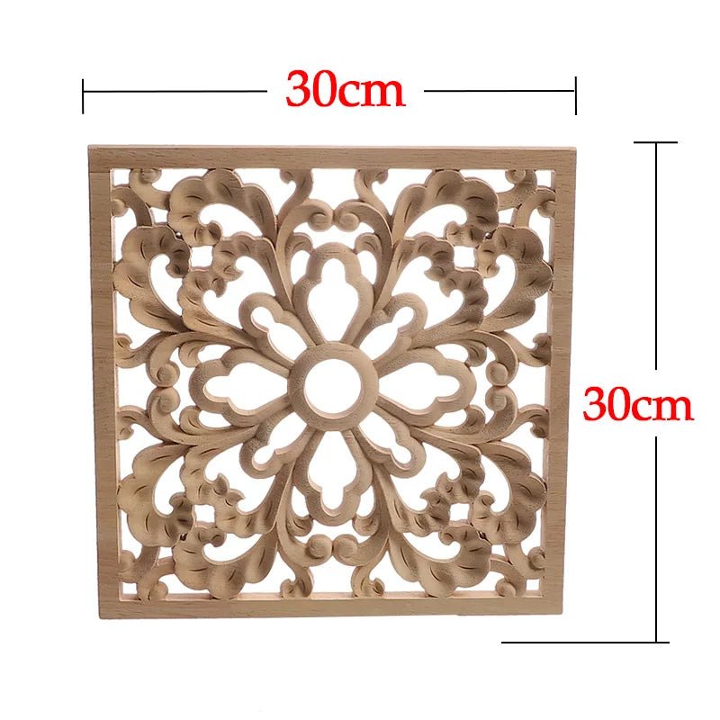 Mẫu Gỗ Điêu Khắc Onlay Cửa Dán Trang Trí Phong Cách Retro - Daisan Store