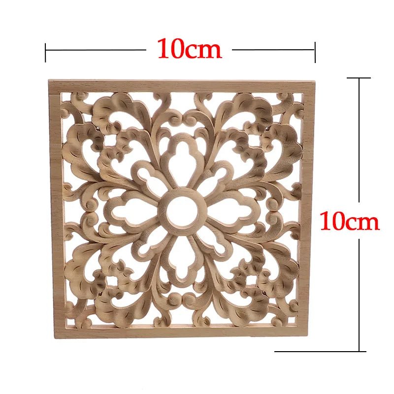 Mẫu Gỗ Điêu Khắc Onlay Cửa Dán Trang Trí Phong Cách Retro - Daisan Store