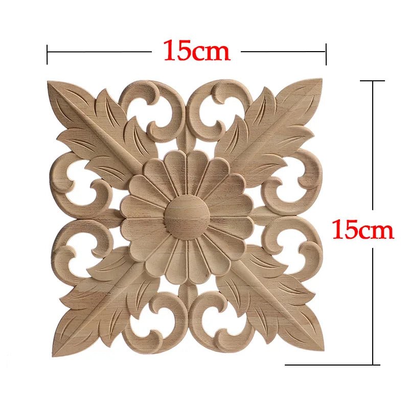 Mẫu Gỗ Điêu Khắc Onlay Cửa Dán Trang Trí Phong Cách Retro - Daisan Store