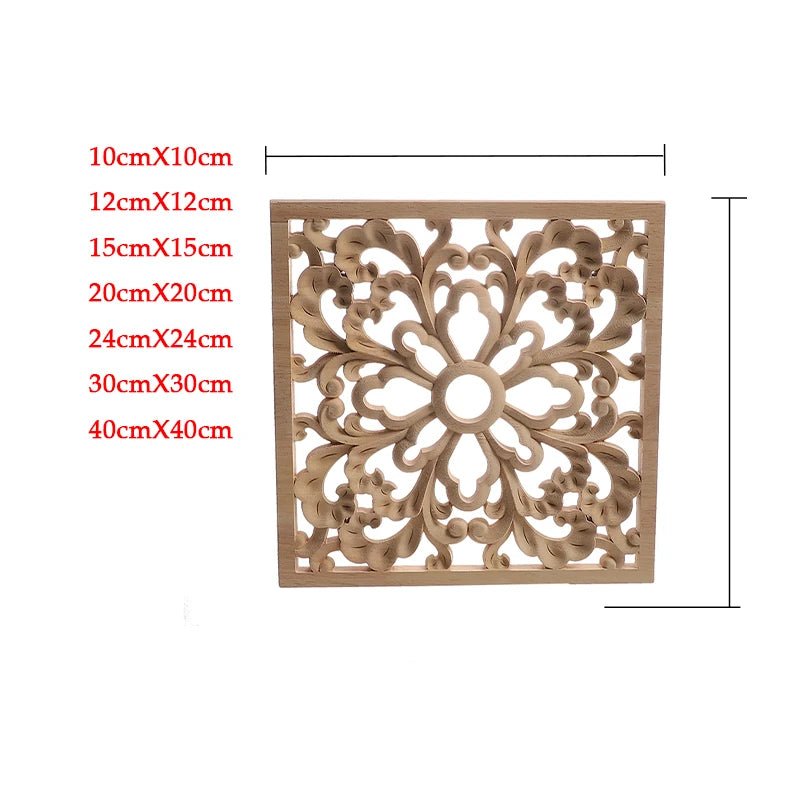 Mẫu Gỗ Điêu Khắc Onlay Cửa Dán Trang Trí Phong Cách Retro - Daisan Store