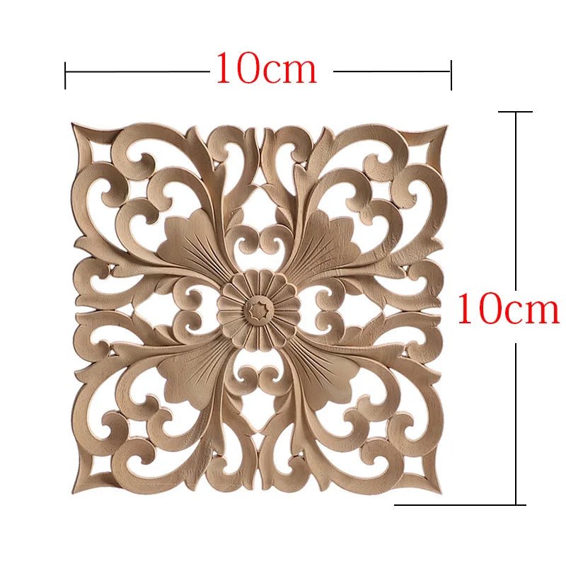 Mẫu Gỗ Điêu Khắc Onlay Cửa Dán Trang Trí Phong Cách Retro - Daisan Store