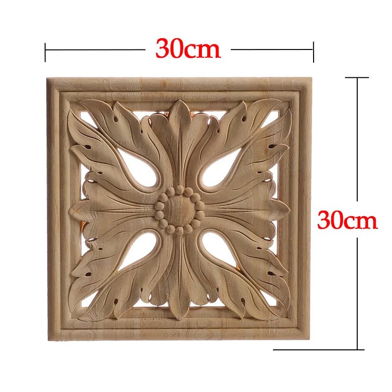 Mẫu Gỗ Điêu Khắc Onlay Cửa Dán Trang Trí Phong Cách Retro - Daisan Store