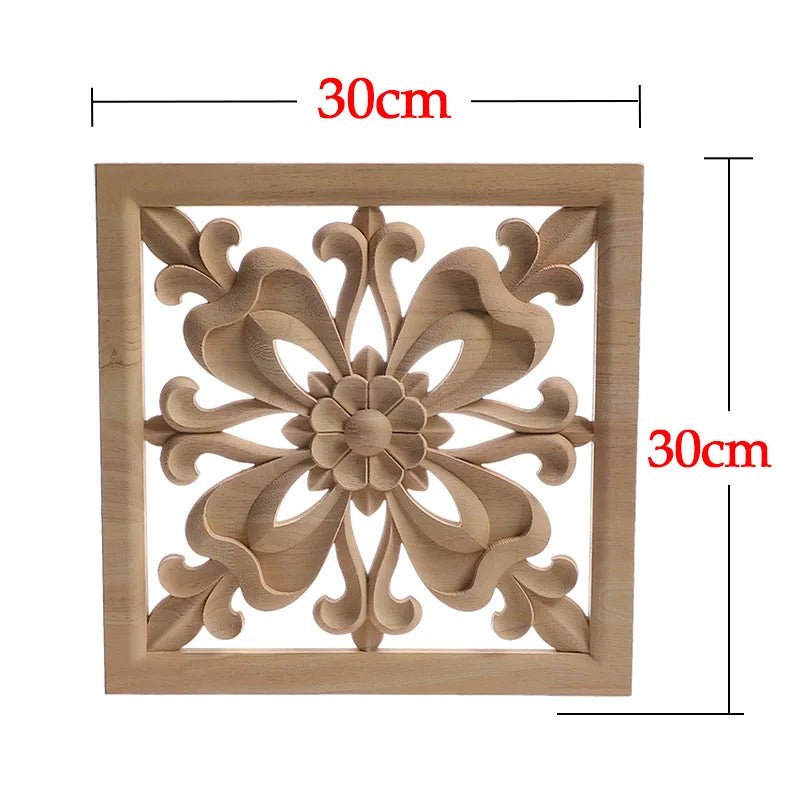 Mẫu Gỗ Điêu Khắc Onlay Cửa Dán Trang Trí Phong Cách Retro - Daisan Store