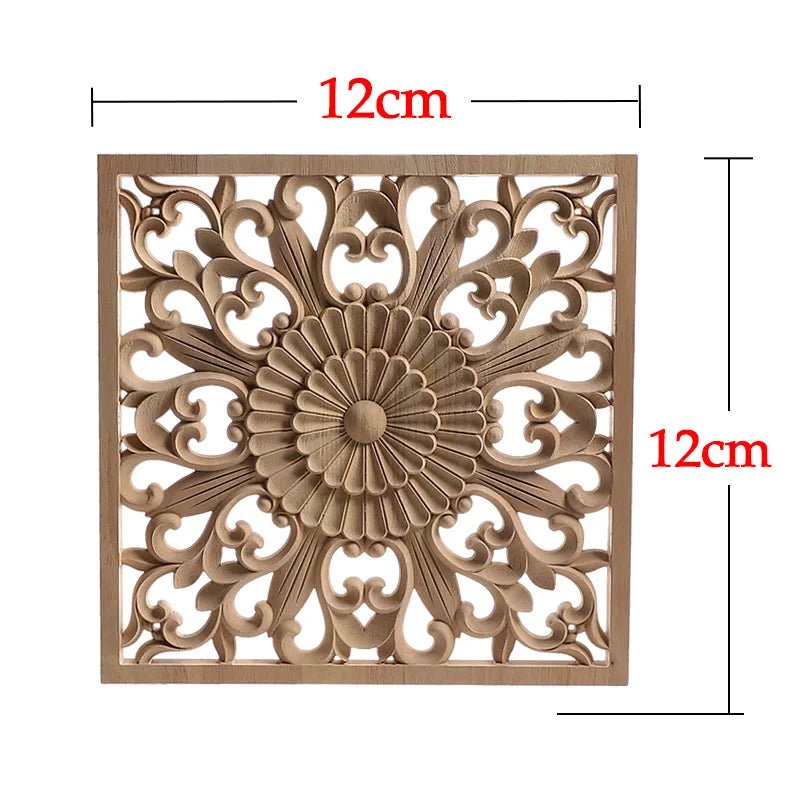 Mẫu Gỗ Điêu Khắc Onlay Cửa Dán Trang Trí Phong Cách Retro - Daisan Store