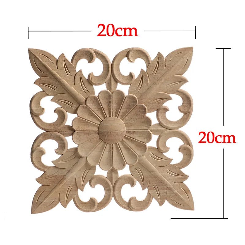 Mẫu Gỗ Điêu Khắc Onlay Cửa Dán Trang Trí Phong Cách Retro - Daisan Store