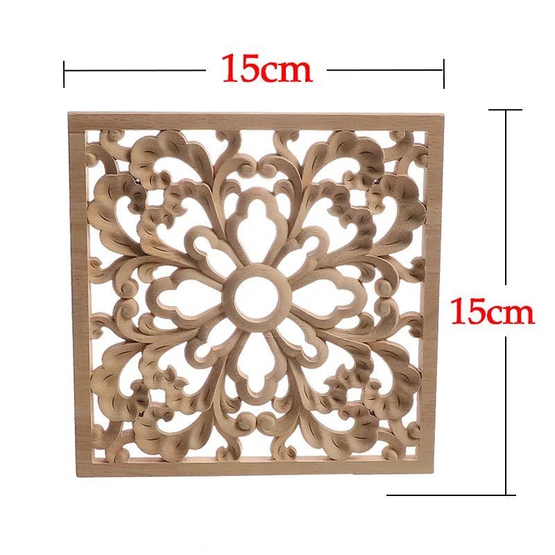 Mẫu Gỗ Điêu Khắc Onlay Cửa Dán Trang Trí Phong Cách Retro - Daisan Store