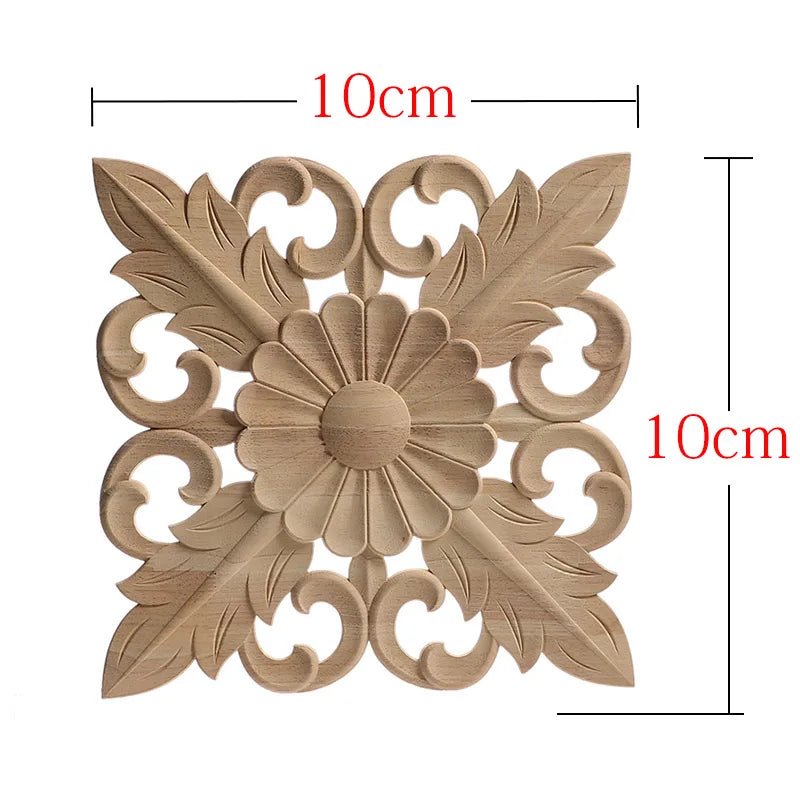 Mẫu Gỗ Điêu Khắc Onlay Cửa Dán Trang Trí Phong Cách Retro - Daisan Store