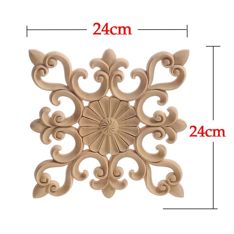 Mẫu Gỗ Điêu Khắc Onlay Cửa Dán Trang Trí Phong Cách Retro - Daisan Store