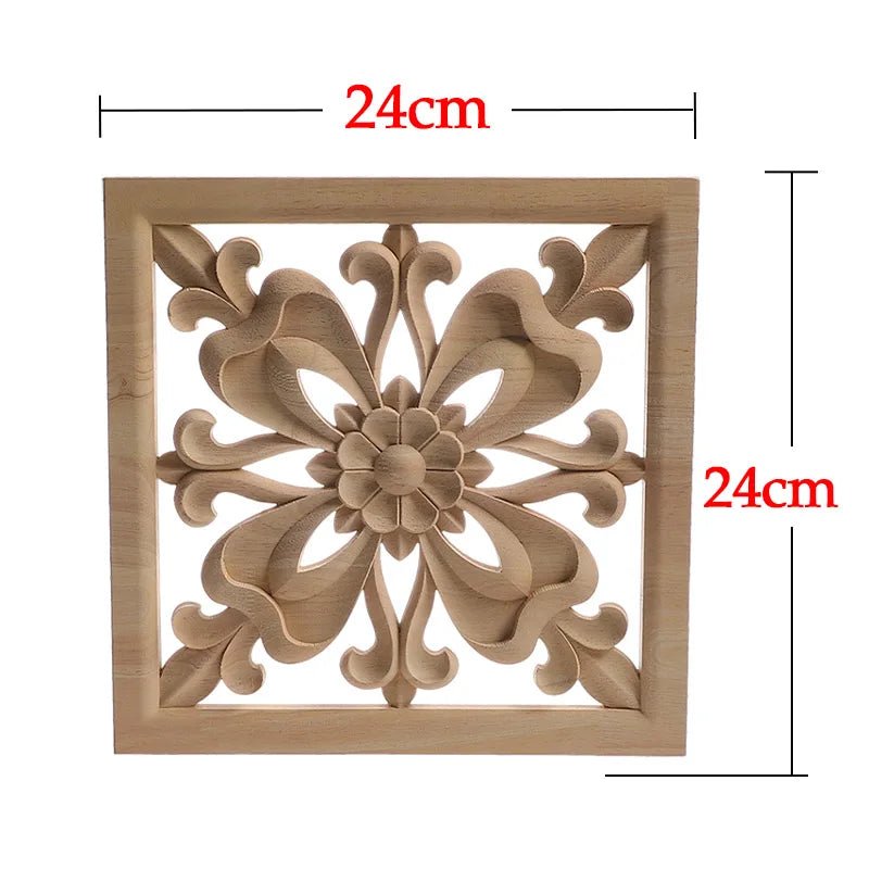Mẫu Gỗ Điêu Khắc Onlay Cửa Dán Trang Trí Phong Cách Retro - Daisan Store