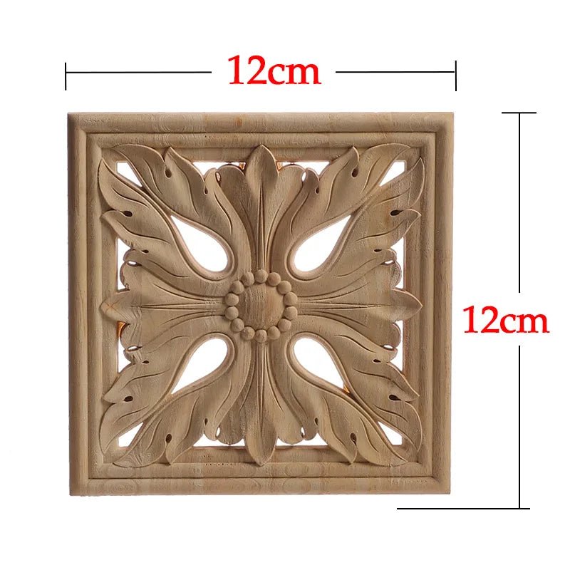 Mẫu Gỗ Điêu Khắc Onlay Cửa Dán Trang Trí Phong Cách Retro - Daisan Store