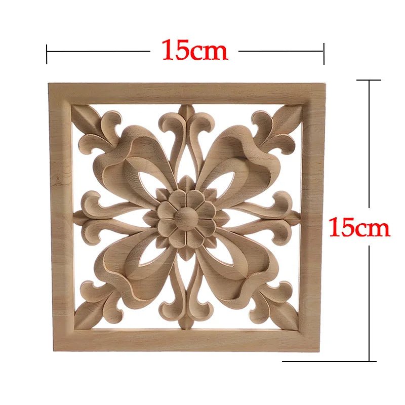 Mẫu Gỗ Điêu Khắc Onlay Cửa Dán Trang Trí Phong Cách Retro - Daisan Store