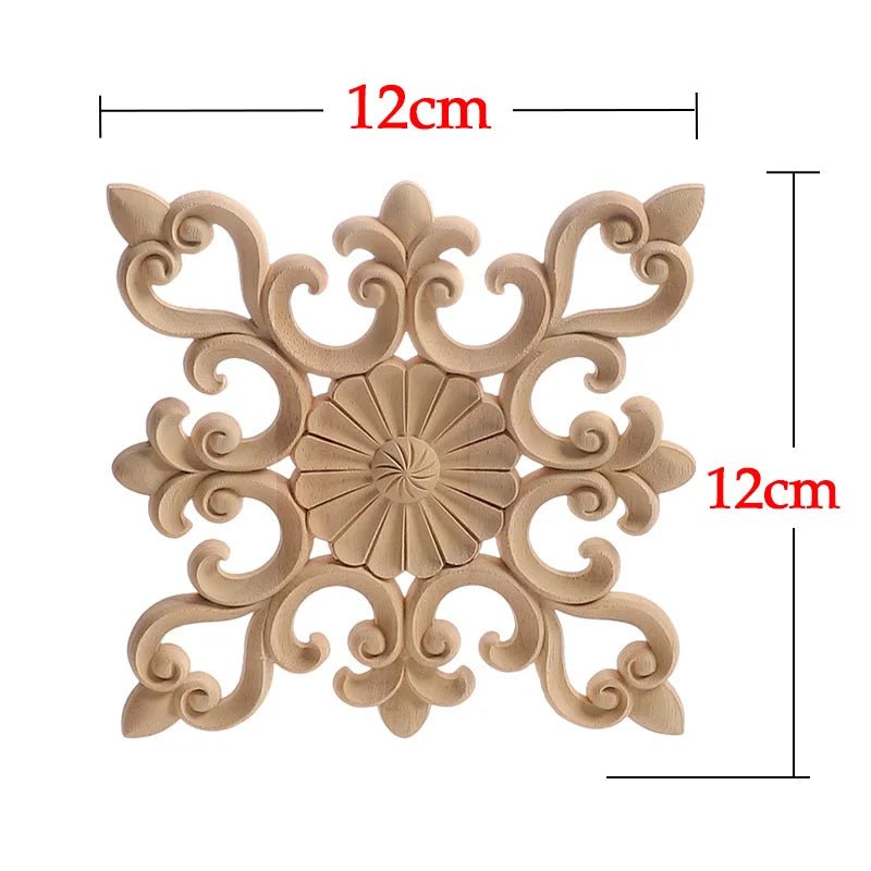 Mẫu Gỗ Điêu Khắc Onlay Cửa Dán Trang Trí Phong Cách Retro - Daisan Store