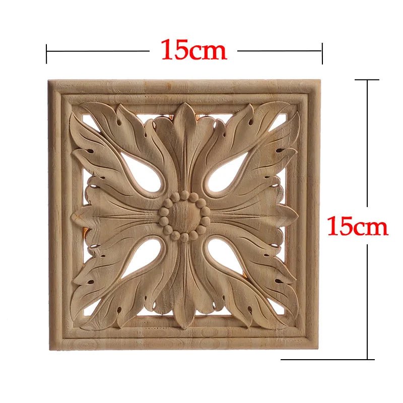 Mẫu Gỗ Điêu Khắc Onlay Cửa Dán Trang Trí Phong Cách Retro - Daisan Store