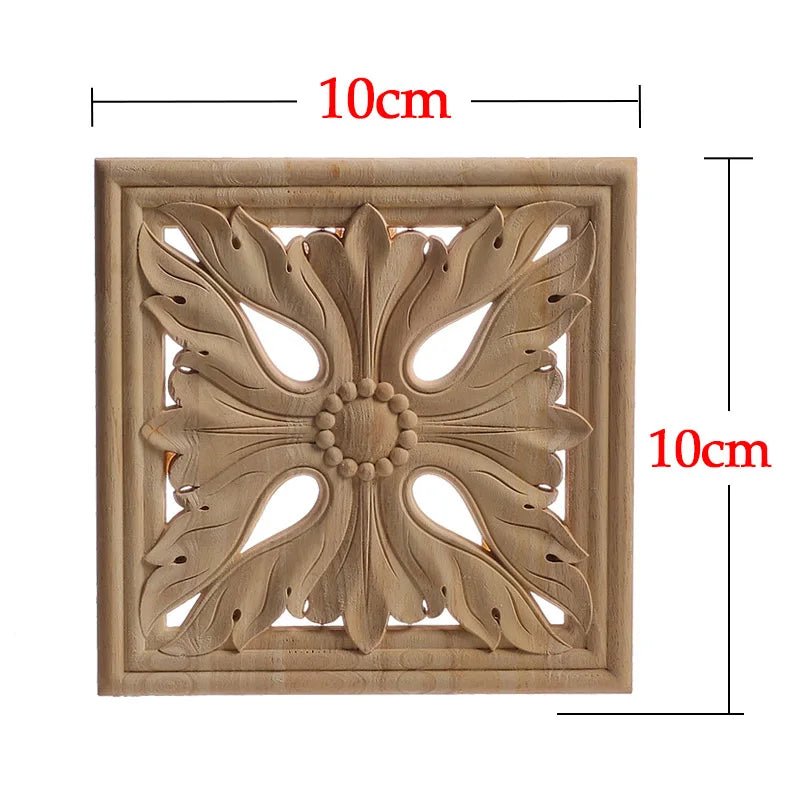 Mẫu Gỗ Điêu Khắc Onlay Cửa Dán Trang Trí Phong Cách Retro - Daisan Store