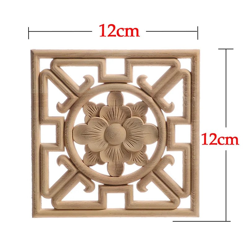 Mẫu Gỗ Điêu Khắc Onlay Cửa Dán Trang Trí Phong Cách Retro - Daisan Store