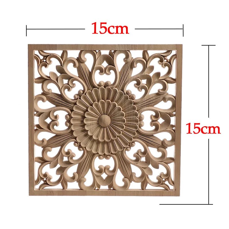 Mẫu Gỗ Điêu Khắc Onlay Cửa Dán Trang Trí Phong Cách Retro - Daisan Store