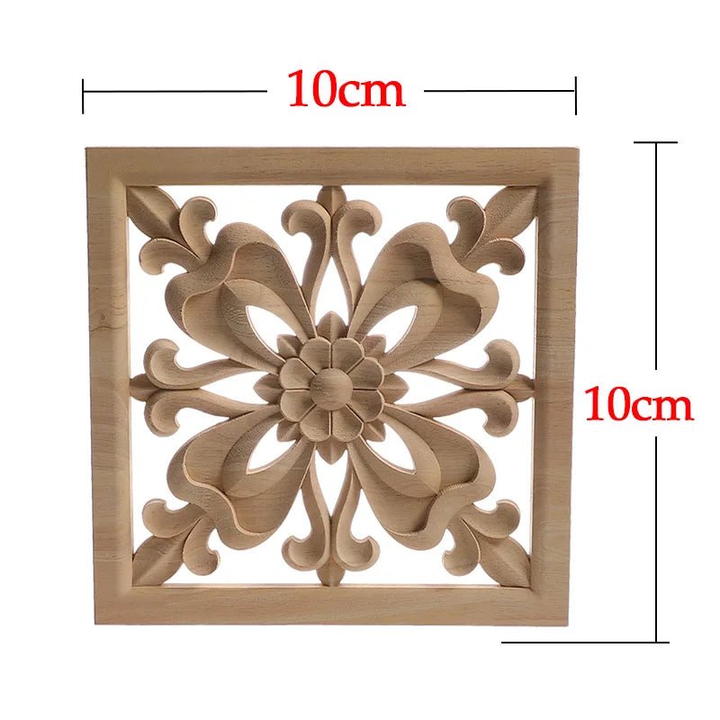 Mẫu Gỗ Điêu Khắc Onlay Cửa Dán Trang Trí Phong Cách Retro - Daisan Store