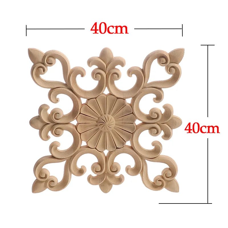 Mẫu Gỗ Điêu Khắc Onlay Cửa Dán Trang Trí Phong Cách Retro - Daisan Store