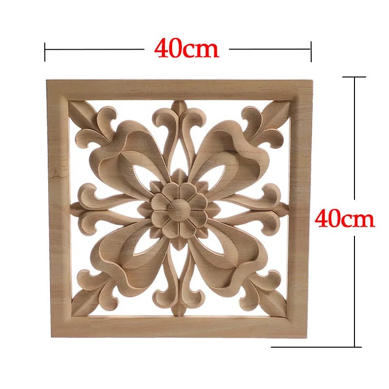 Mẫu Gỗ Điêu Khắc Onlay Cửa Dán Trang Trí Phong Cách Retro - Daisan Store