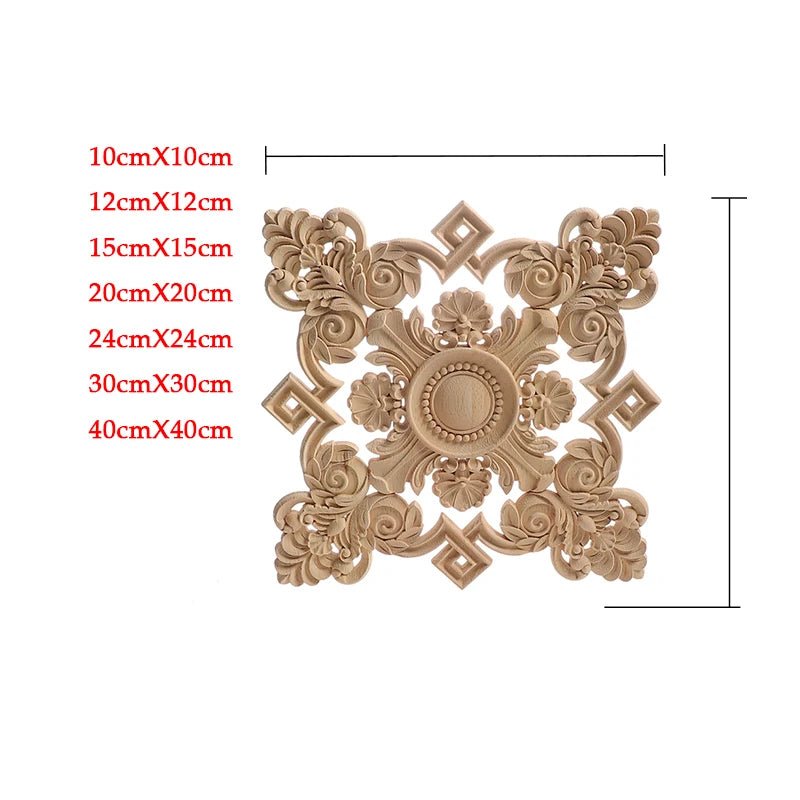 Mẫu Gỗ Điêu Khắc Onlay Cửa Dán Trang Trí Phong Cách Retro - Daisan Store