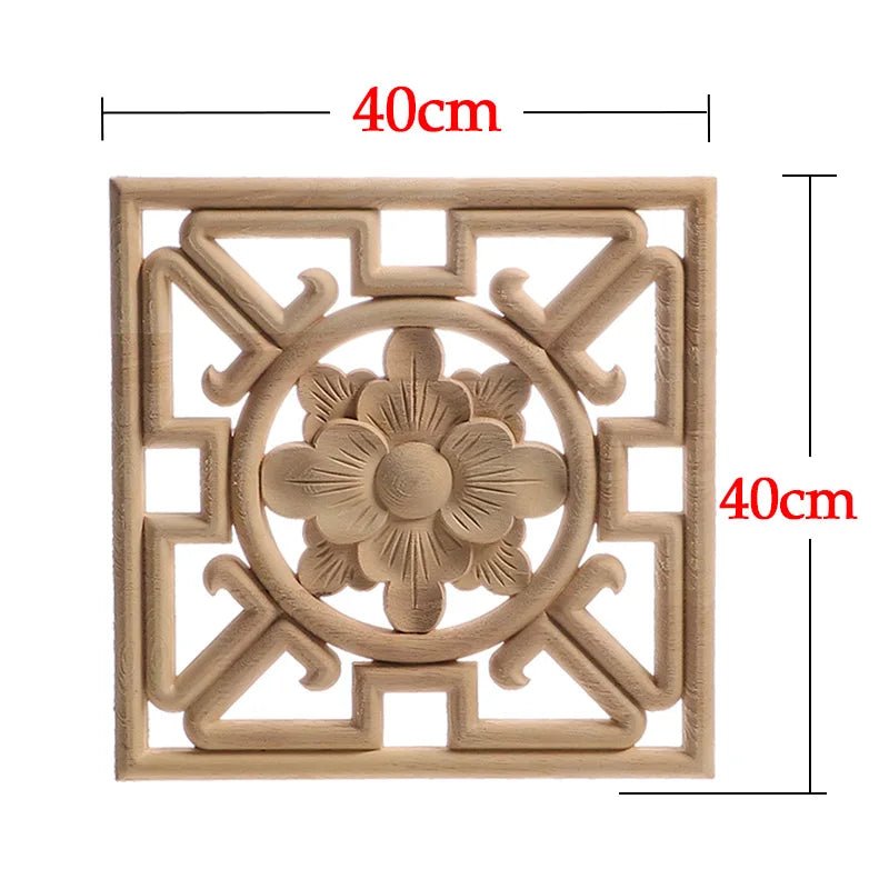 Mẫu Gỗ Điêu Khắc Onlay Cửa Dán Trang Trí Phong Cách Retro - Daisan Store