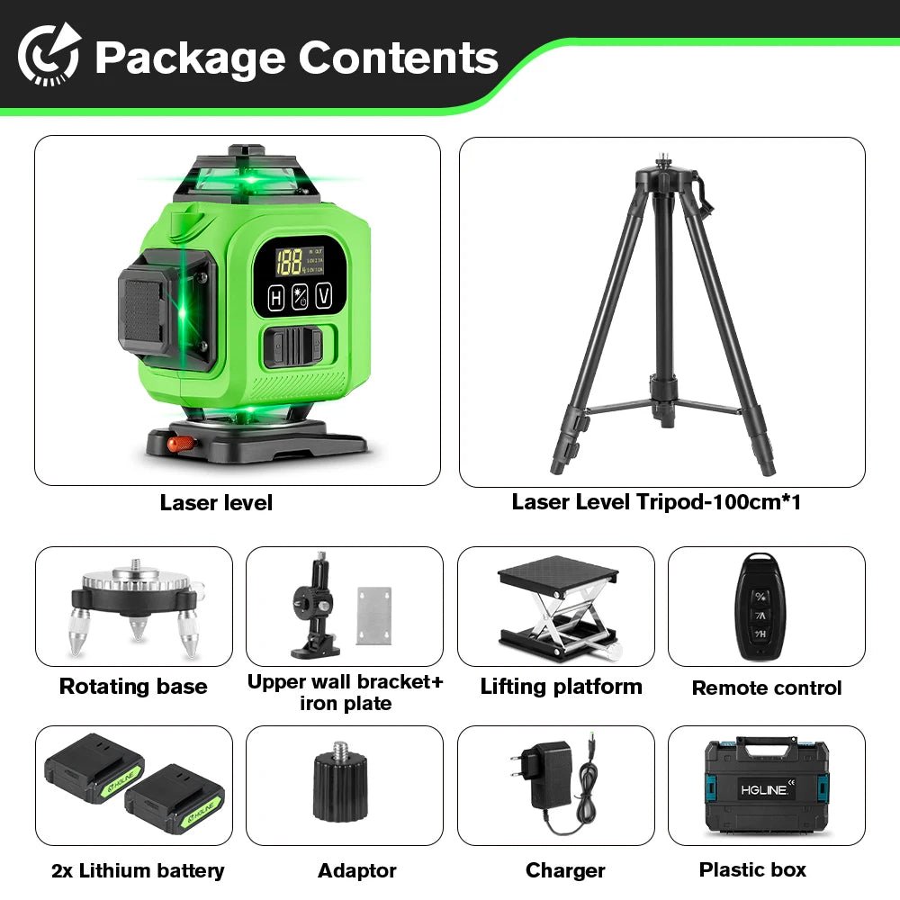 Máy Cân Laser 16 Dải 4x360 Độ Chuyên Nghiệp App Điều Khiển - Daisan Store