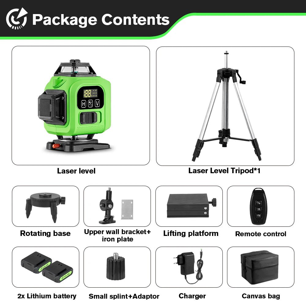 Máy Cân Laser 16 Dải 4x360 Độ Chuyên Nghiệp App Điều Khiển - Daisan Store