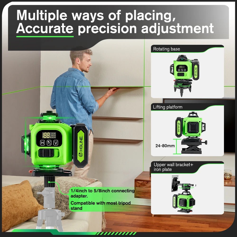 Máy Cân Laser 16 Dải 4x360 Độ Chuyên Nghiệp App Điều Khiển - Daisan Store