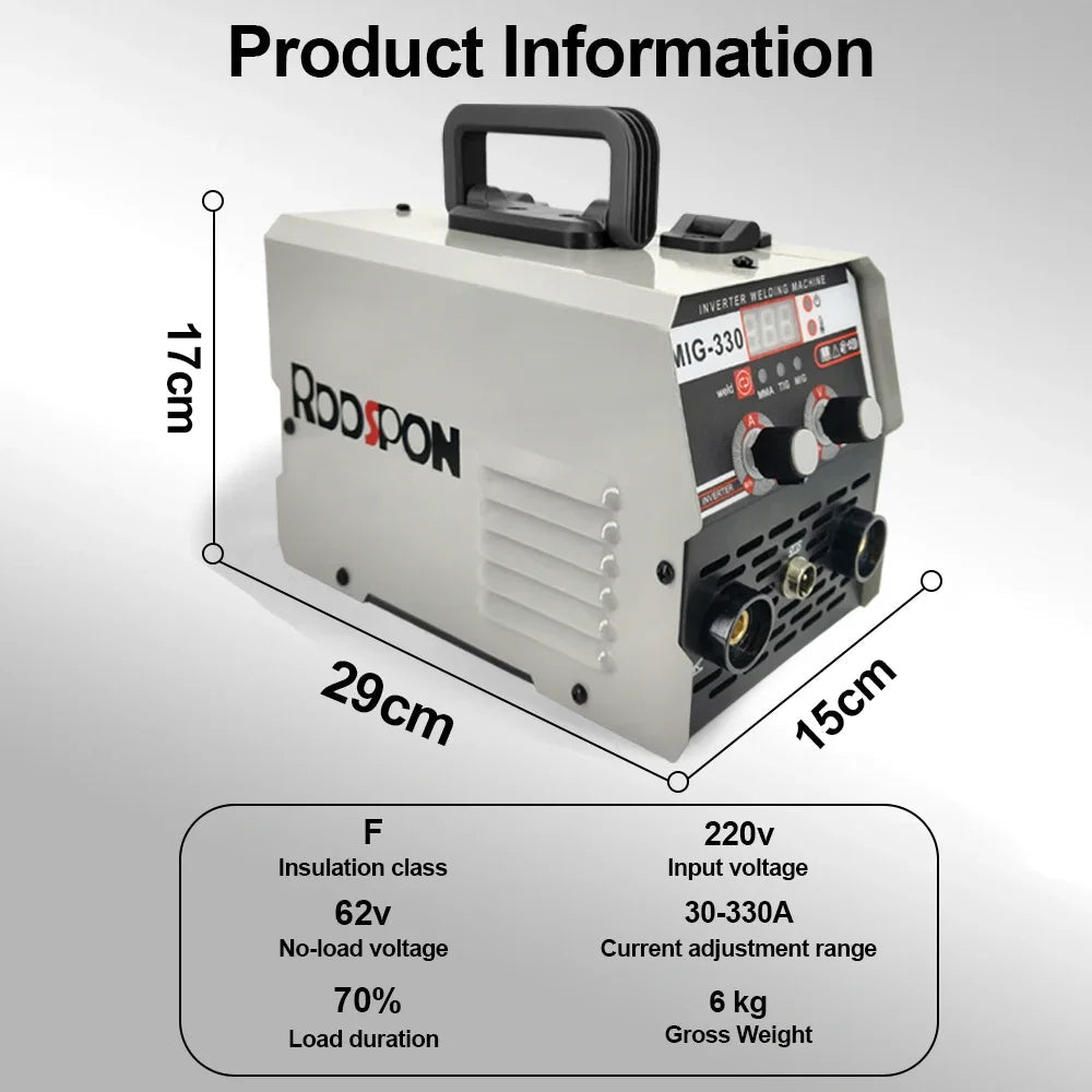 Máy Hàn 3 Trong 1 MIG TIG ARC Hiển Thị LED Cấp Dây Tự Động 330A - Daisan Store