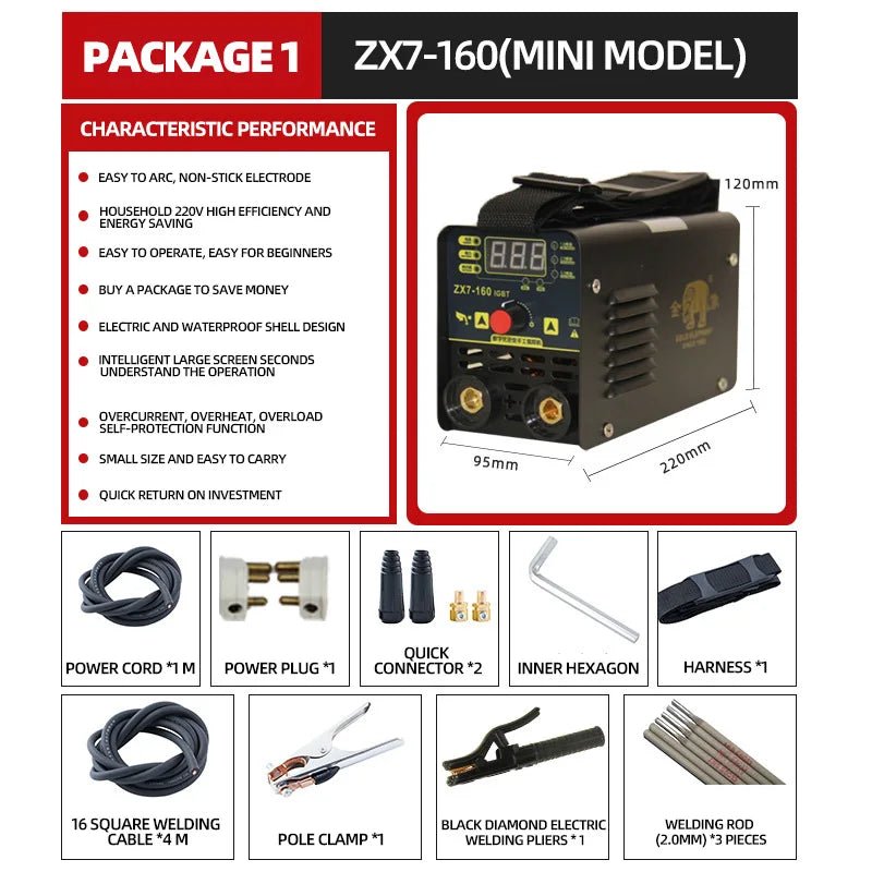 May Han Da Chuc Nang 220V IGBT MMA TIG MIG Chuyen Nghiep - Daisan Store