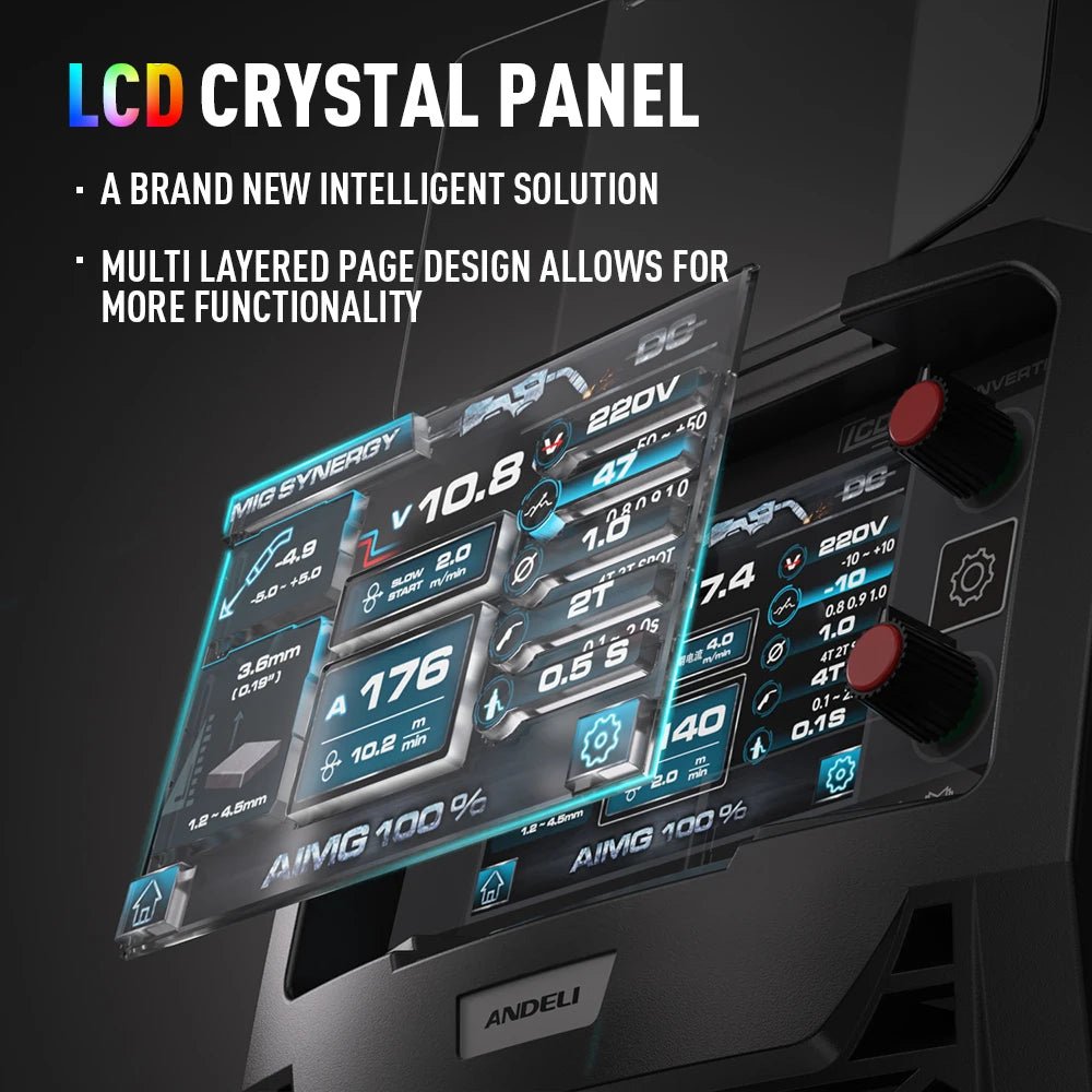 Máy Hàn MIG 200A Bán Tự Động Inverter Với Màn Hình LCD - Daisan Store