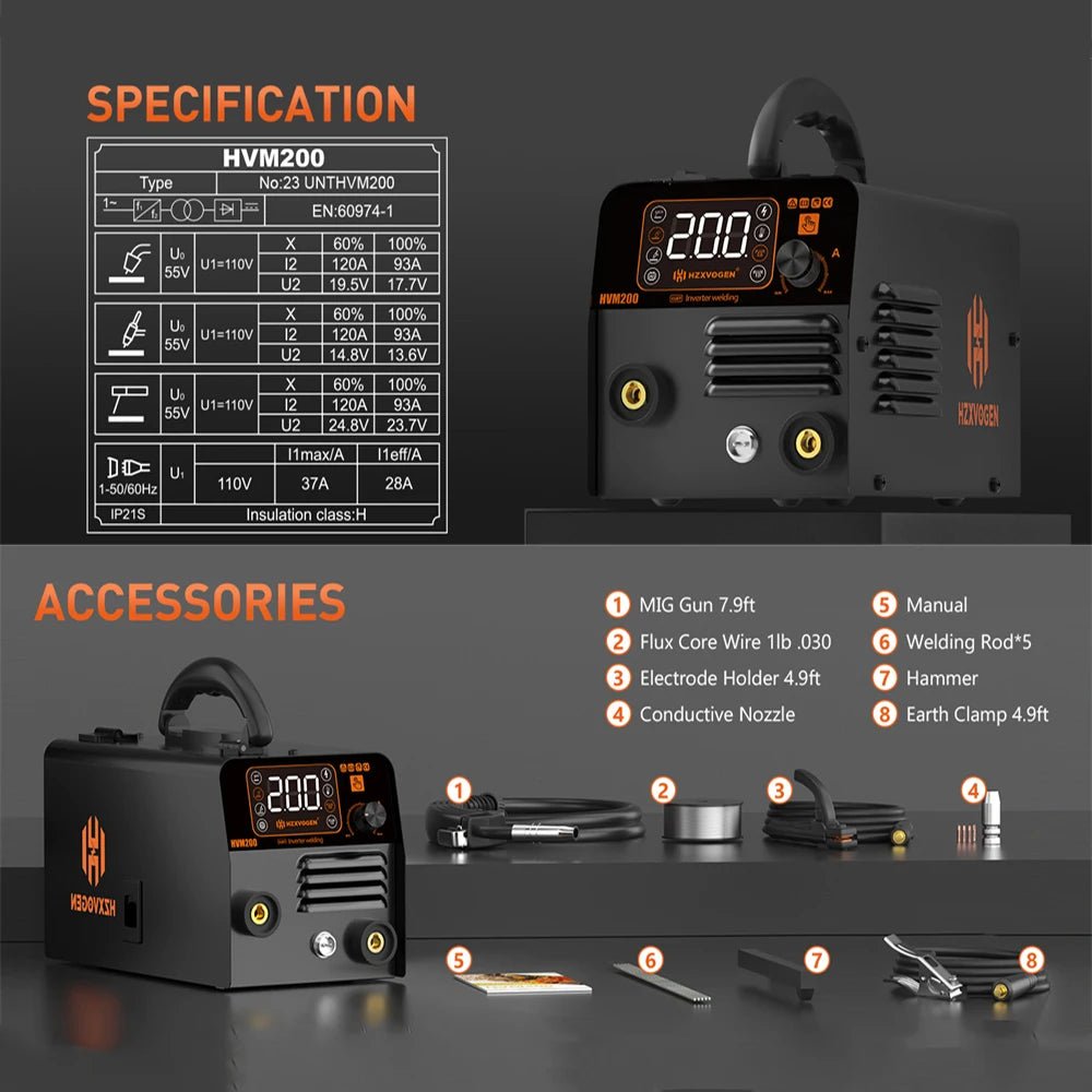 Máy Hàn MIG200 3 Trong 1 Không Gas MMA TIG MIG Inverter - Daisan Store