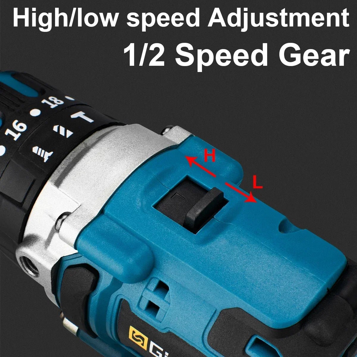 Máy Khoan Và Đập Không Dây Brushless 13MM 480NM Pin Sạc - Daisan Store