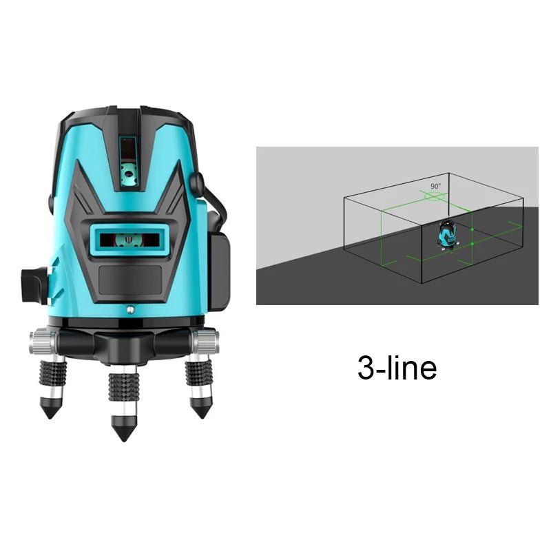 Máy Laser Level Xanh Tự Cân Bằng Dọc Ngang 2 3 5 Kèm Pin - Daisan Store