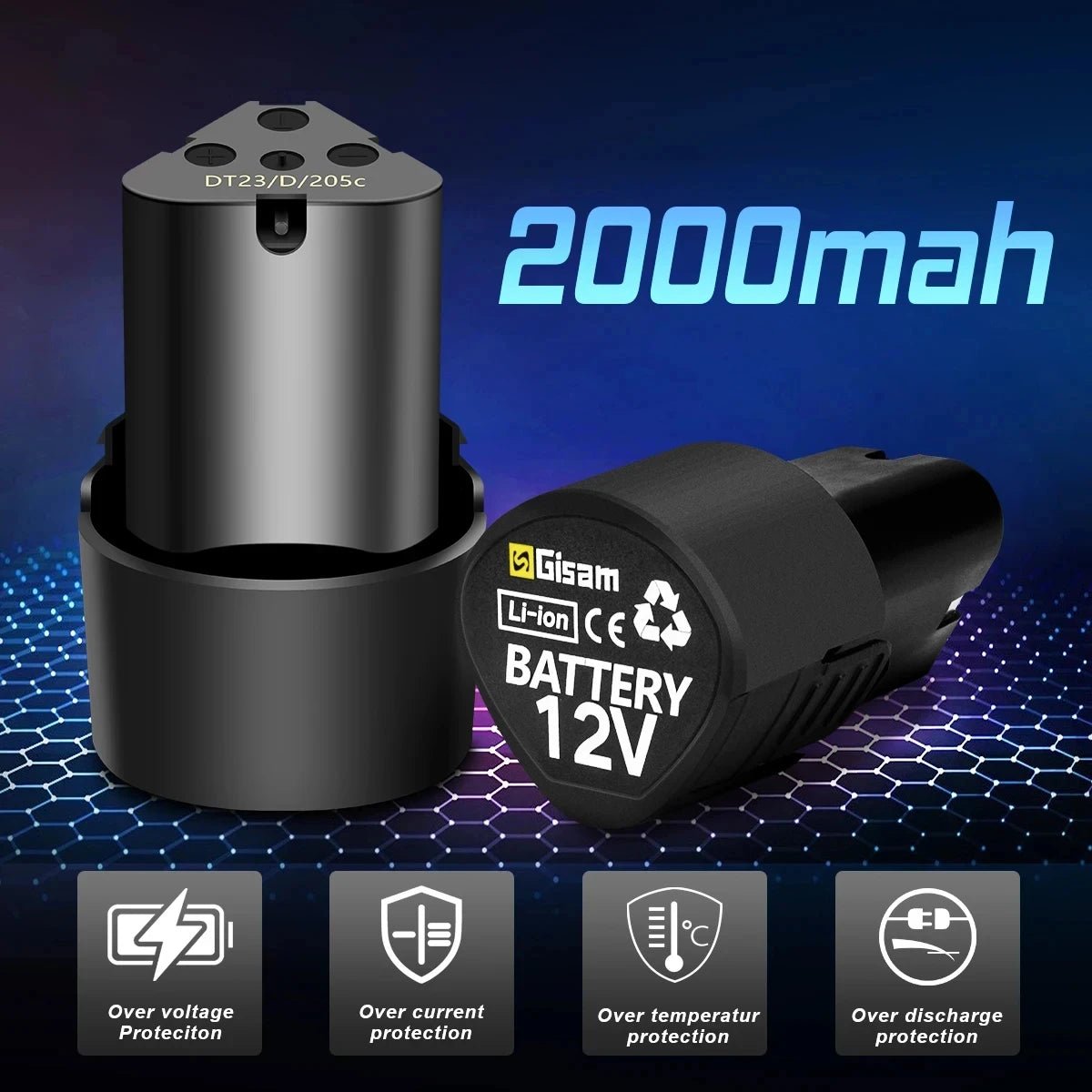 Máy Mài Góc Không Dây 12V Động Cơ Không Chổi Than 2000mAh - Daisan Store