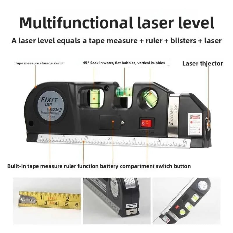 Máy Mức Laser Đo 4 Trong 1 Tự Cân Bằng Đường Chéo Cho Mộc - Daisan Store
