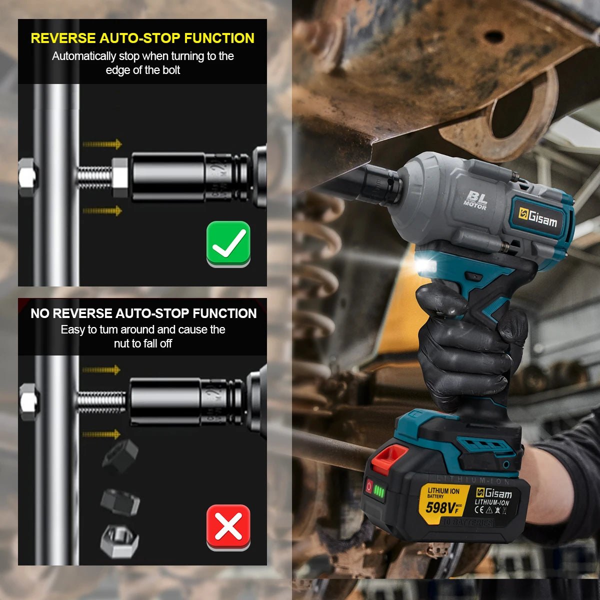 May Van Dinh Luc Gisam 2000Nm Khong Day 18V Brushless - Daisan Store