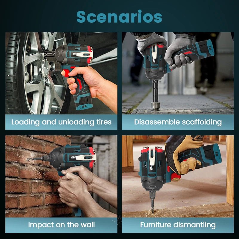 Máy Vặn Va Đập Không Chổi Than 600 Nm 2In1 Không Dây - Daisan Store