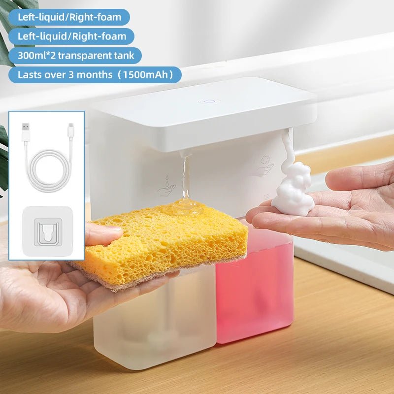 Máy Xịt Bọt Tự Động 600ml Cảm Ứng Đôi Sạc Đa Cấp - Daisan Store