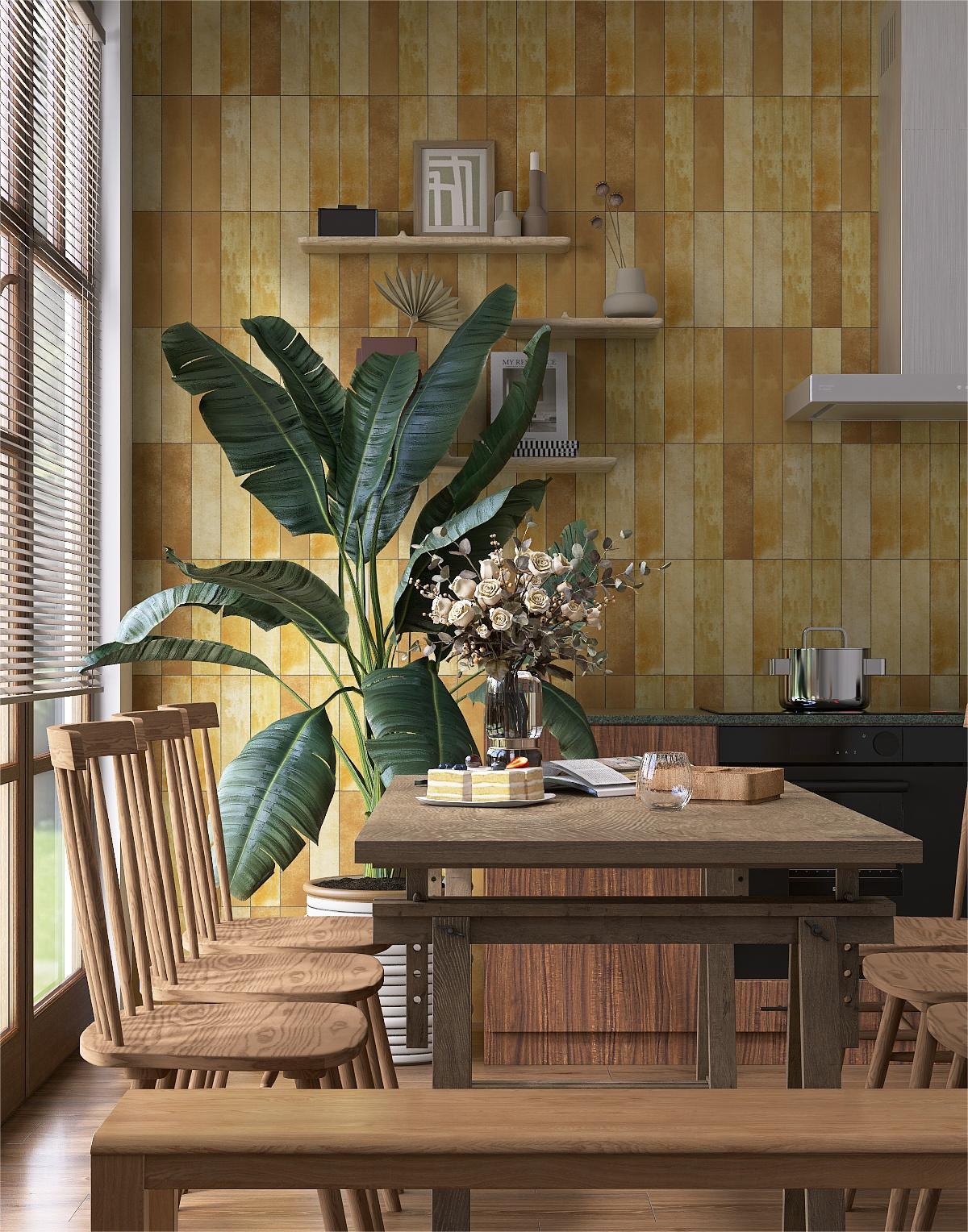 Gạch thẻ Porcelain mờ phẳng KT 75x300 mã MD7534S09