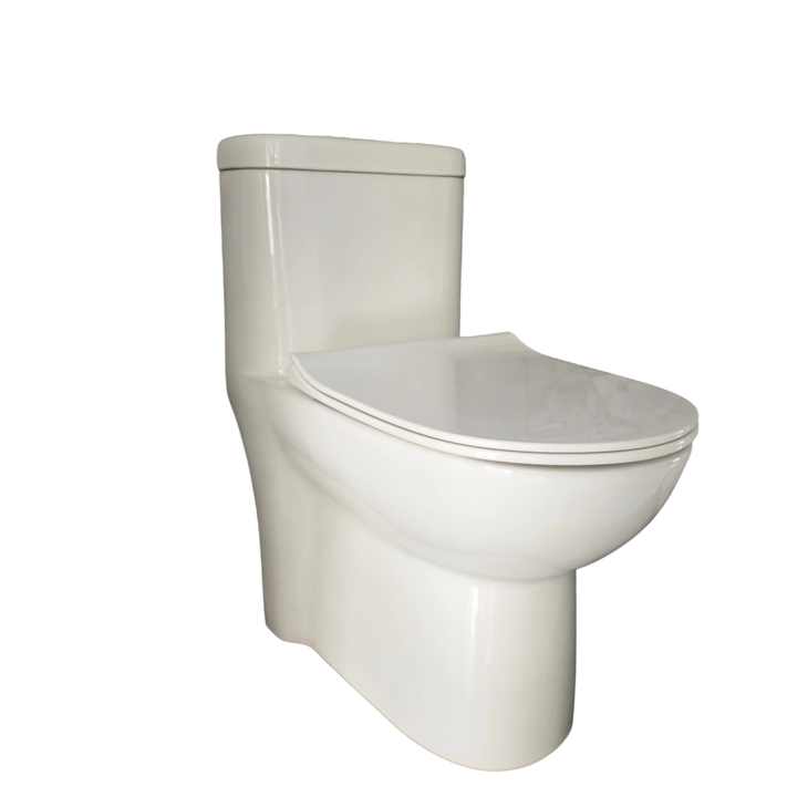 Medyag 2024 Bồn cầu một khối sang trọng xả kép mới bằng sứ tráng men trắng, bồn cầu một khối bằng sứ cho phòng tắm - Daisan Store