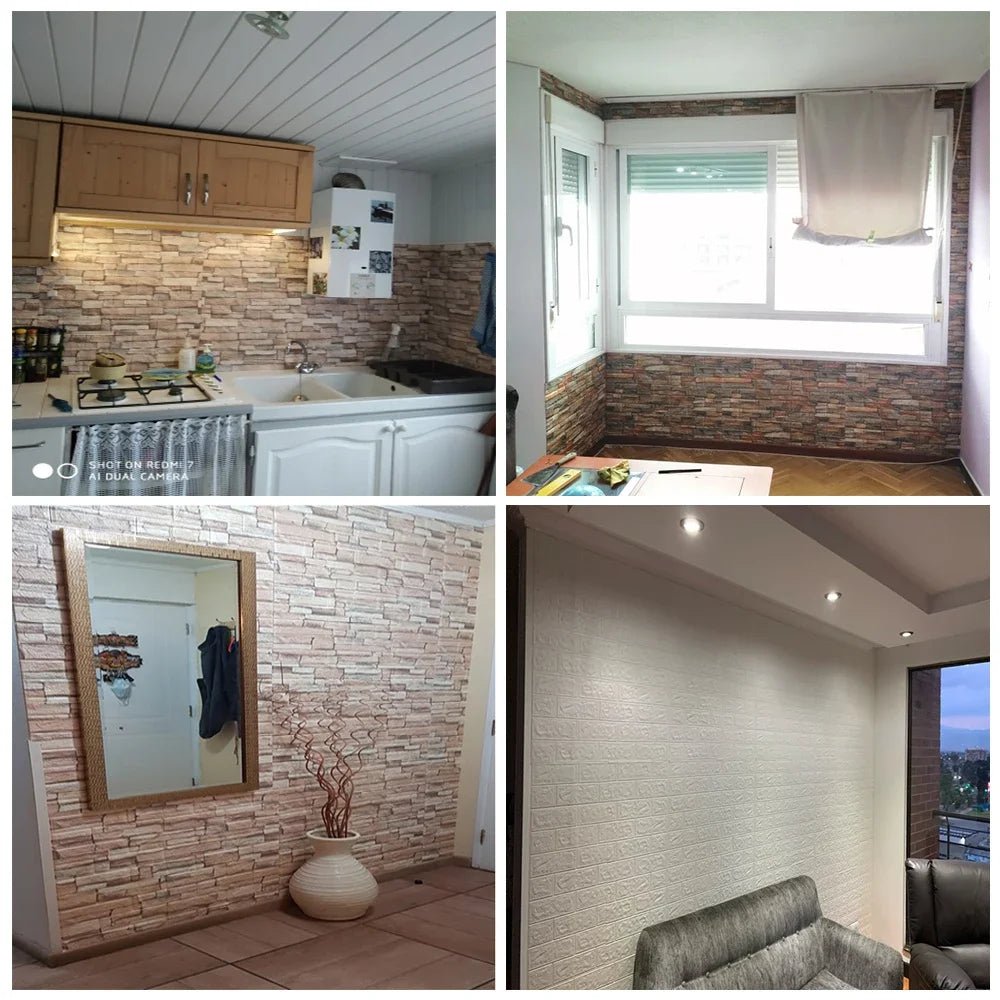 Miếng Dán Tường 3D Giả Gạch Chống Nước Trang Trí - Daisan Store