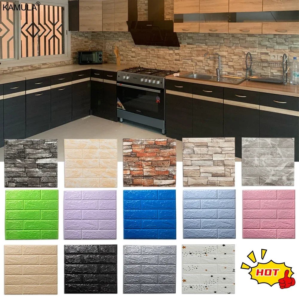 Miếng Dán Tường 3D Giả Gạch Chống Nước Trang Trí Nhà - Daisan Store