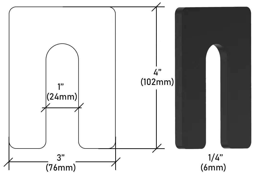 Miếng đệm móng ngựa nhựa khớp nối - Daisan Store