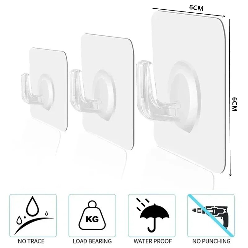 Móc Dán Trong Suốt Treo Đồ Nhà Bếp Nhà Tắm 20c - Daisan Store